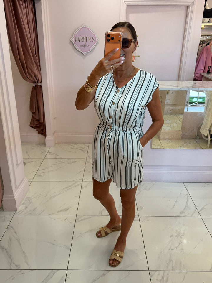 Leni Striped Top &amp; Shorts Co Ord Set