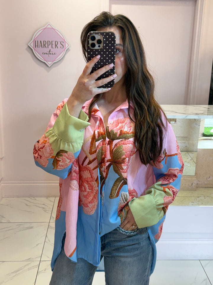 Stellar Floral Print Detail Shirt/Blouse