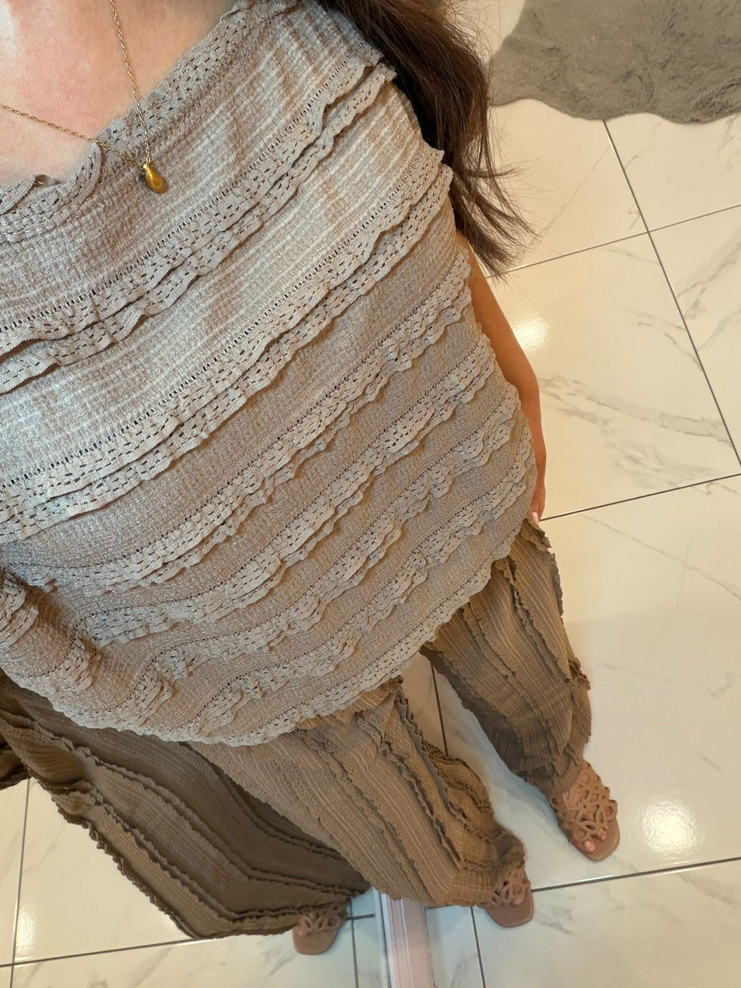 Hattie Ruffle Top &amp; Trouser Co Ord