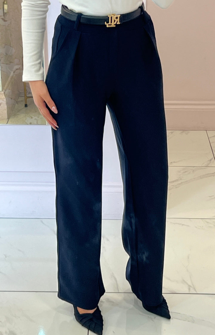 Honey Scuba Wide Leg Trousers
