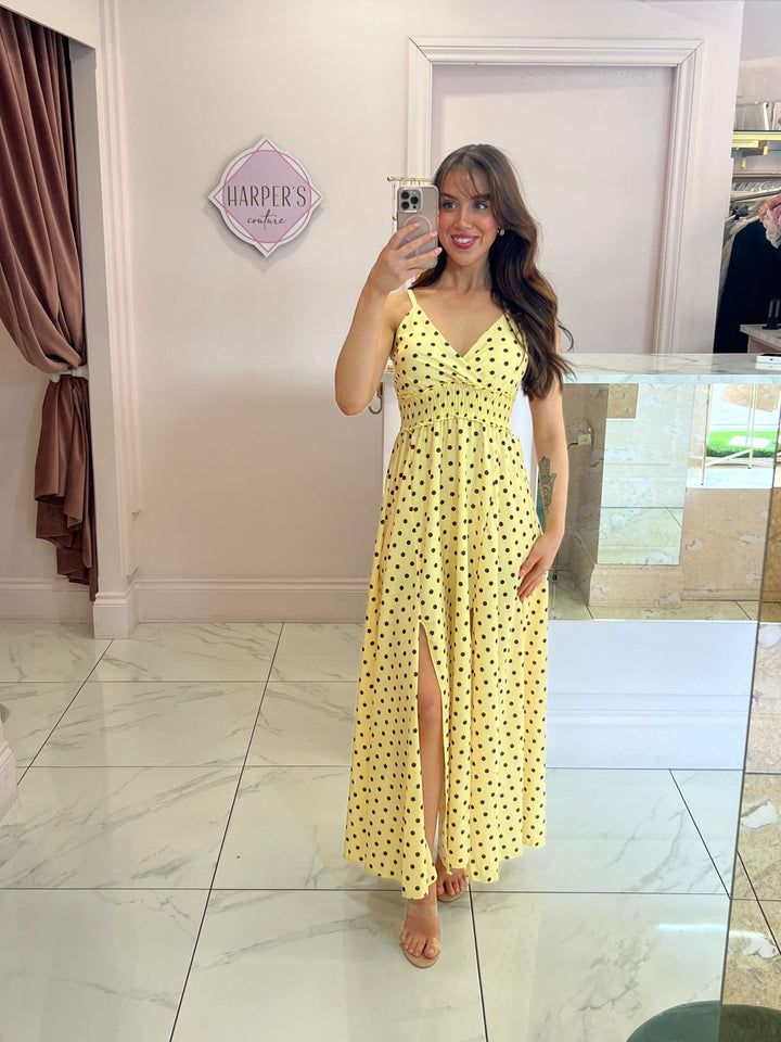 Hattie Polka Dot Maxi Dress
