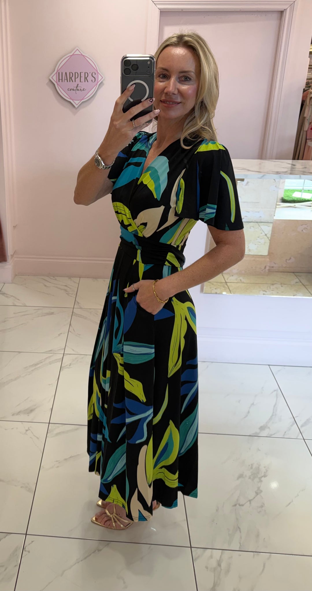 Estelle Bold Abstract Print Dress