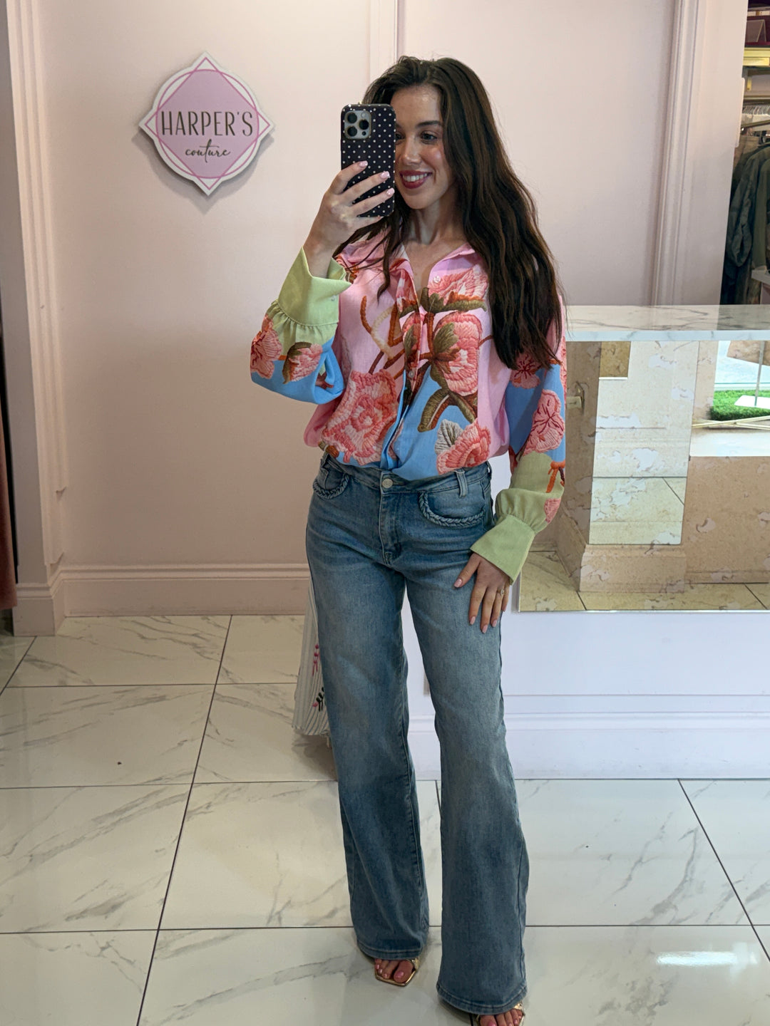 Stellar Floral Print Detail Shirt/Blouse