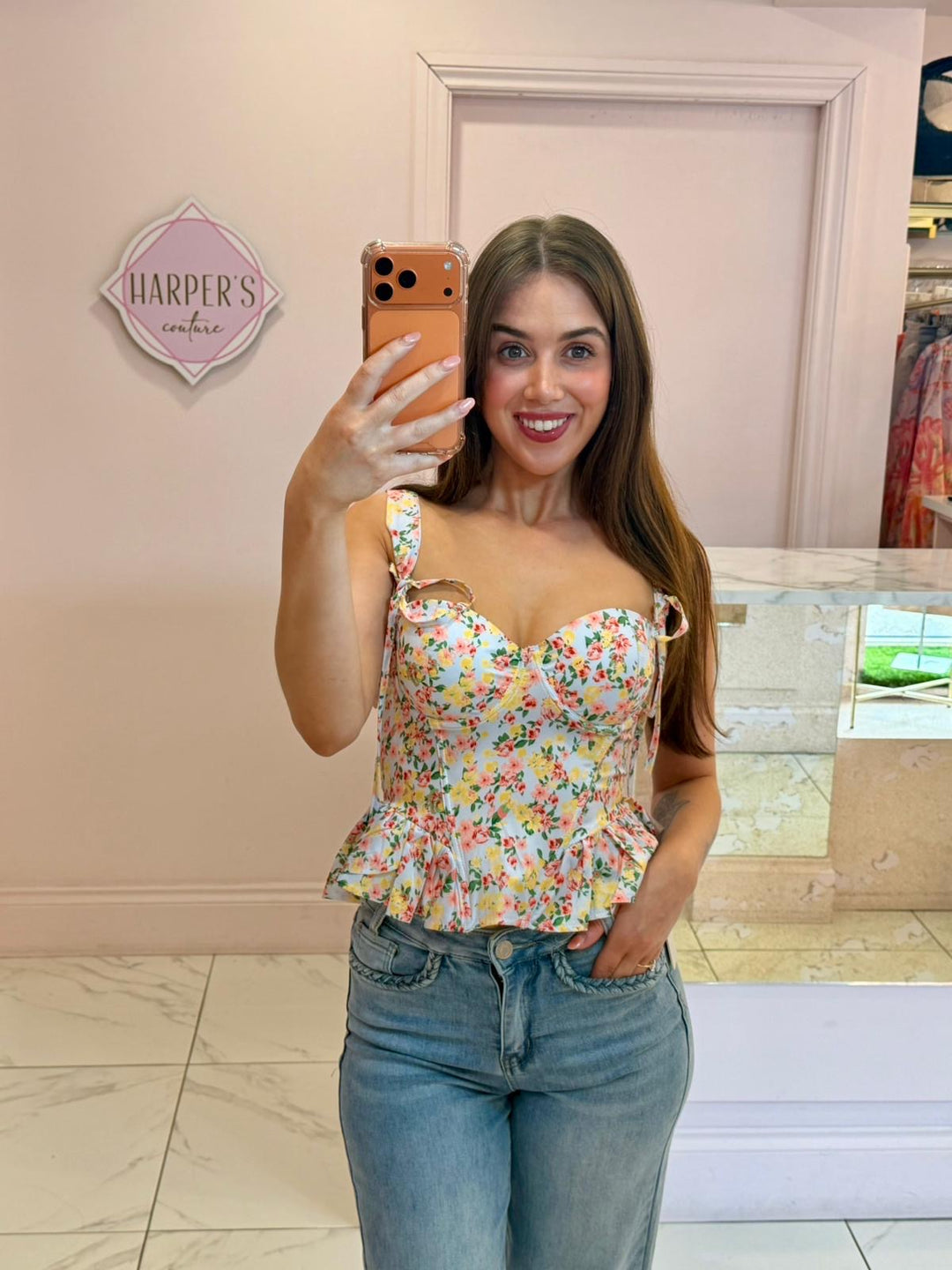 Astra Floral Corset Top