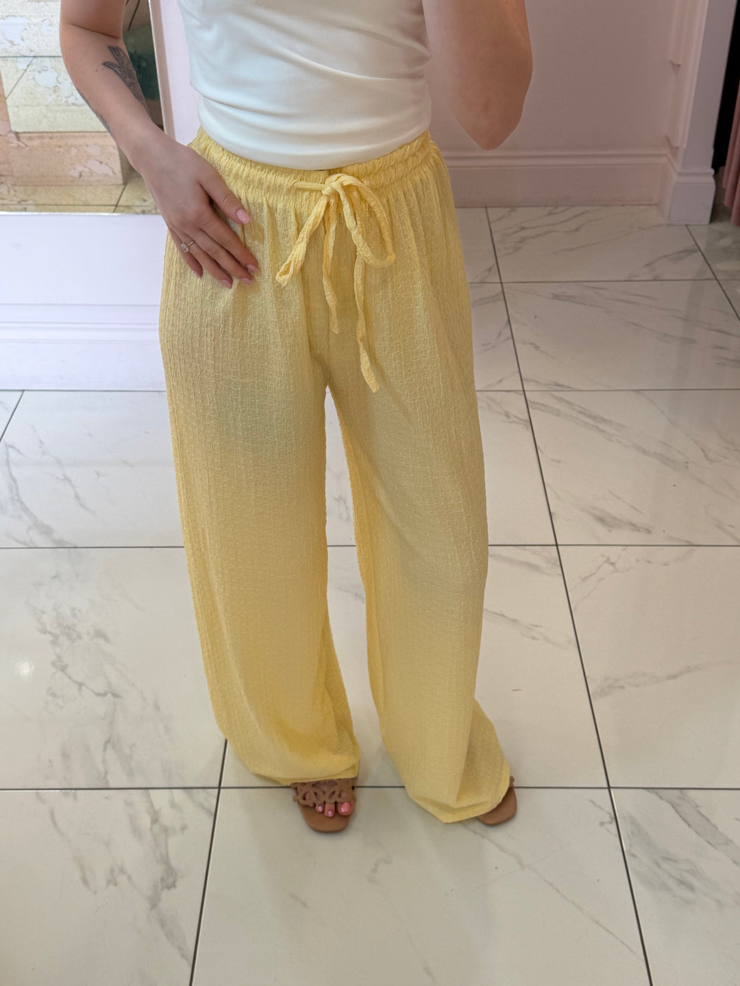 Bec Lightweight Textured Trousers