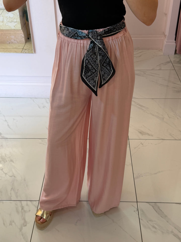 Tess Wide Leg Linen Feel Trousers