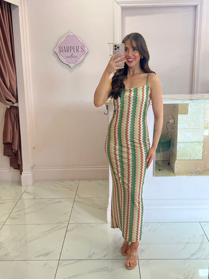 Laura Zig Zag Cami Midi Dress