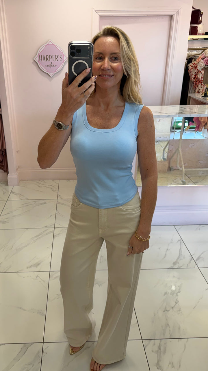 Nova Round Neck Super Soft Cup Vest Top