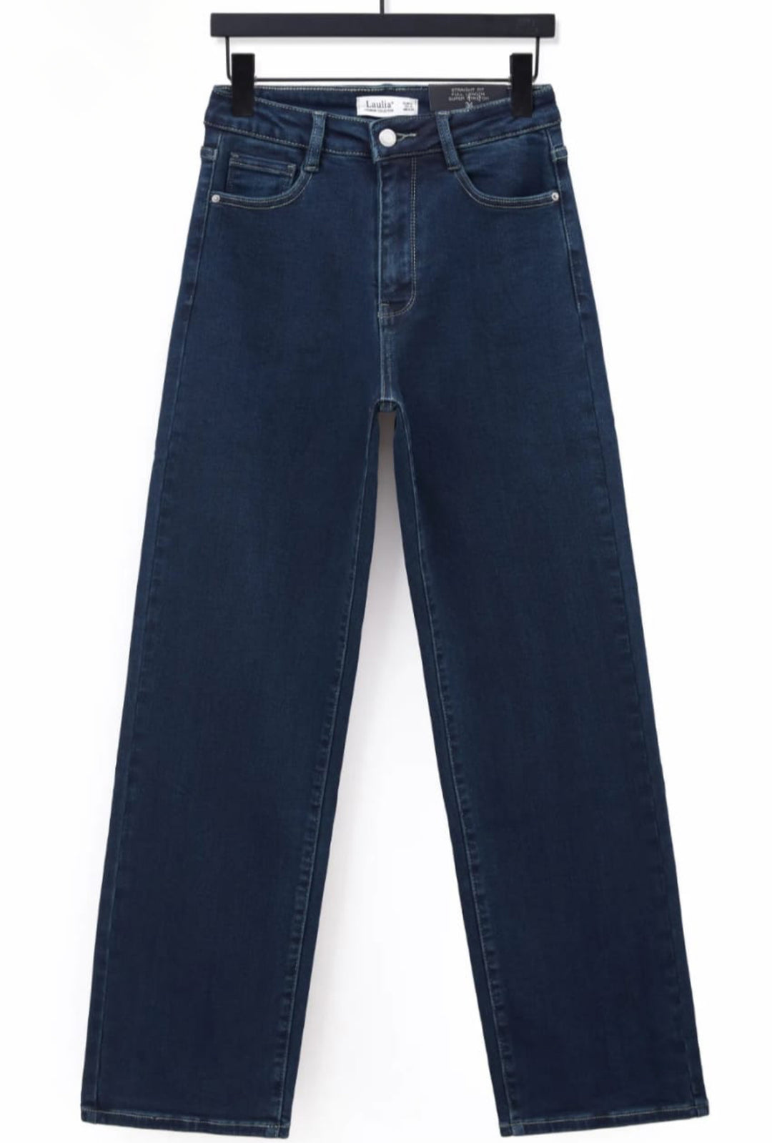 Odette Dark Denim Straight Fit Stretch Jeans