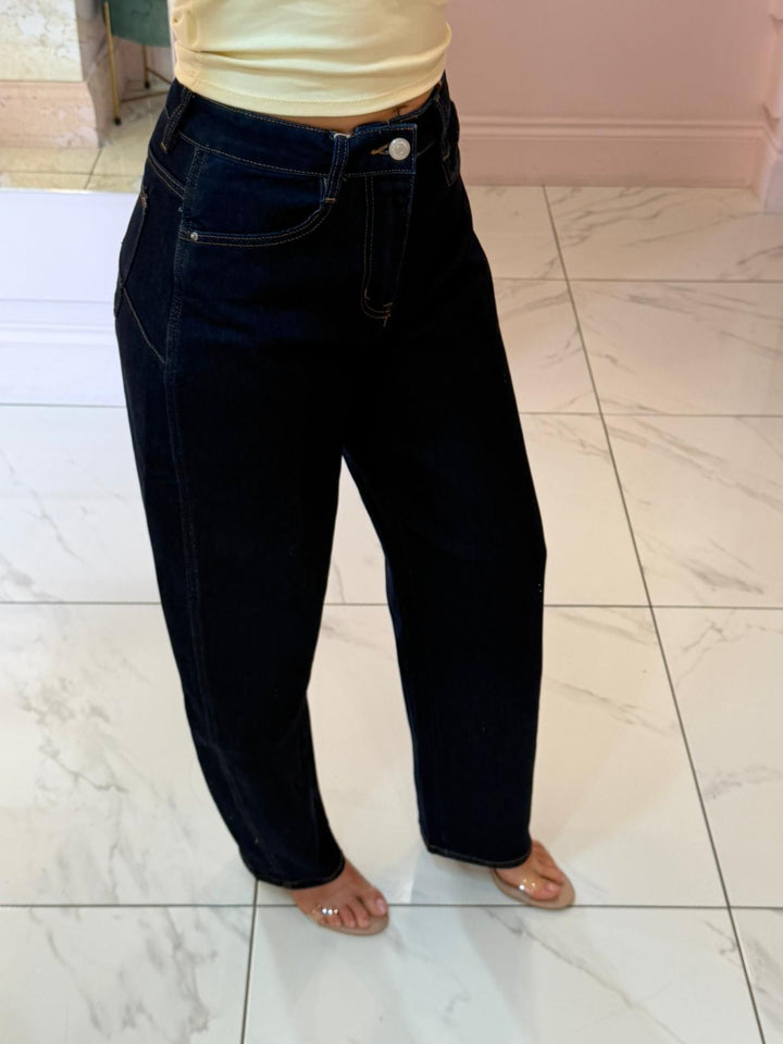 Indigo Barrel Stretch jeans