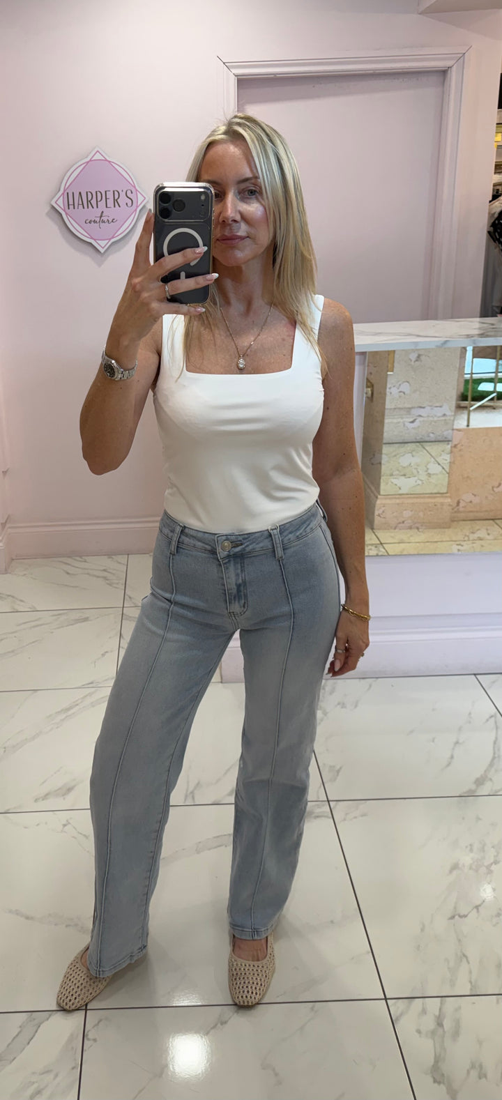 Triny Seam Front Jeans