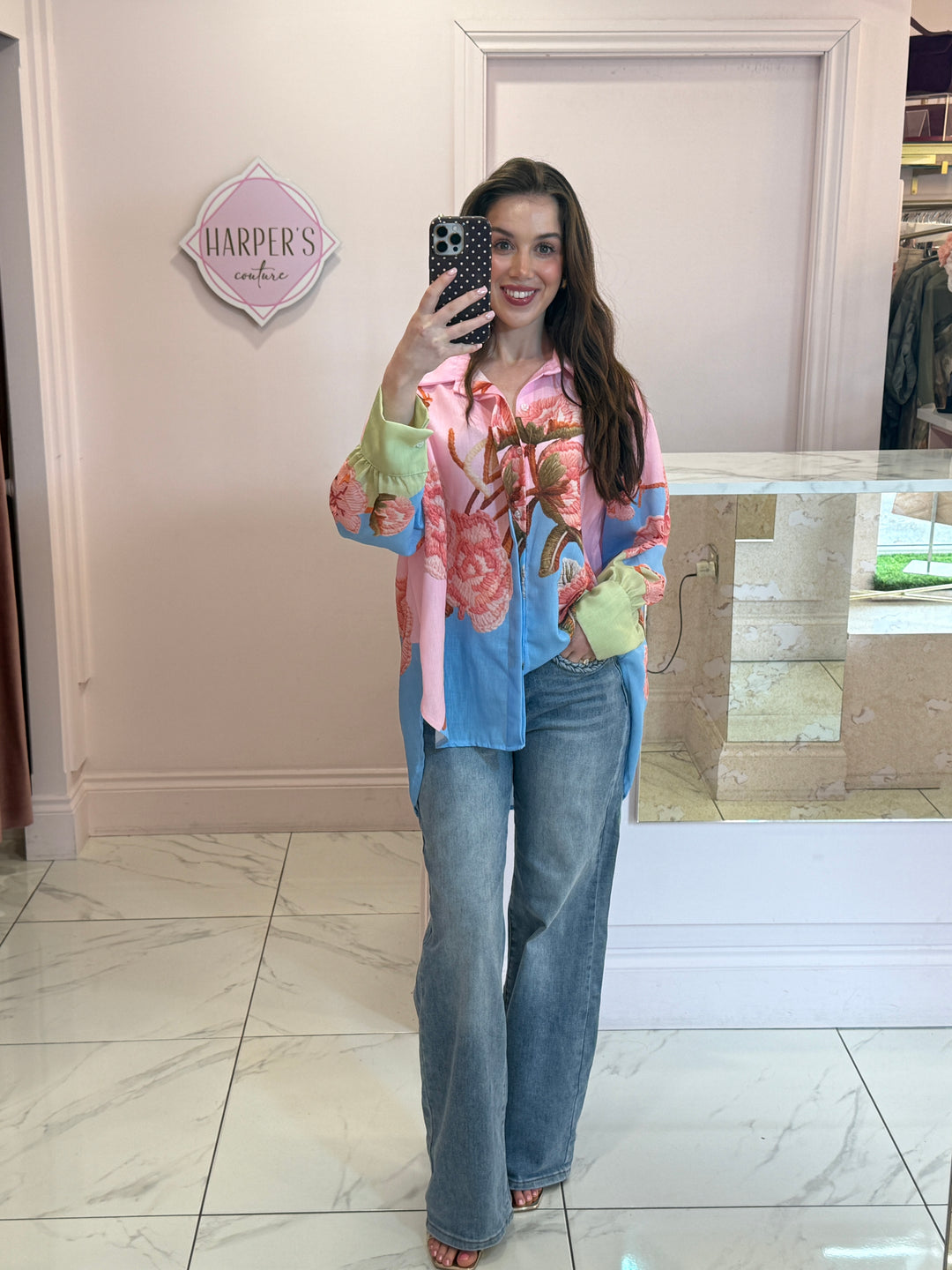 Stellar Floral Print Detail Shirt/Blouse