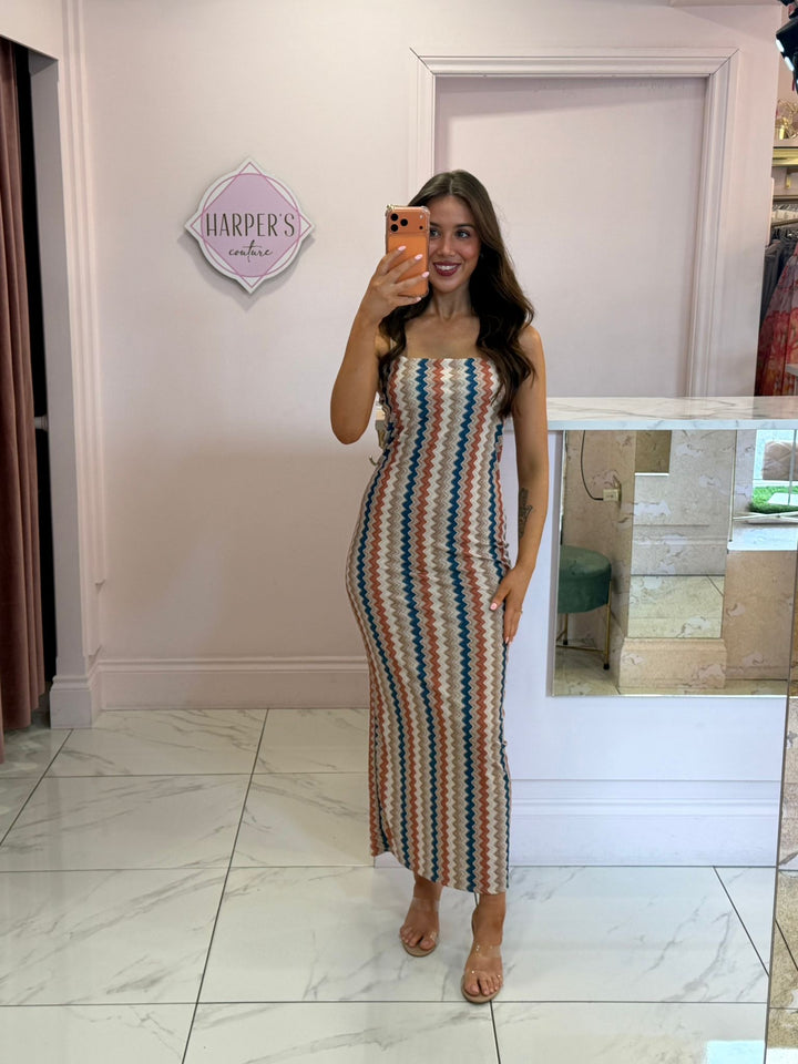 Sophie Zig Zag Cami Midi Dress