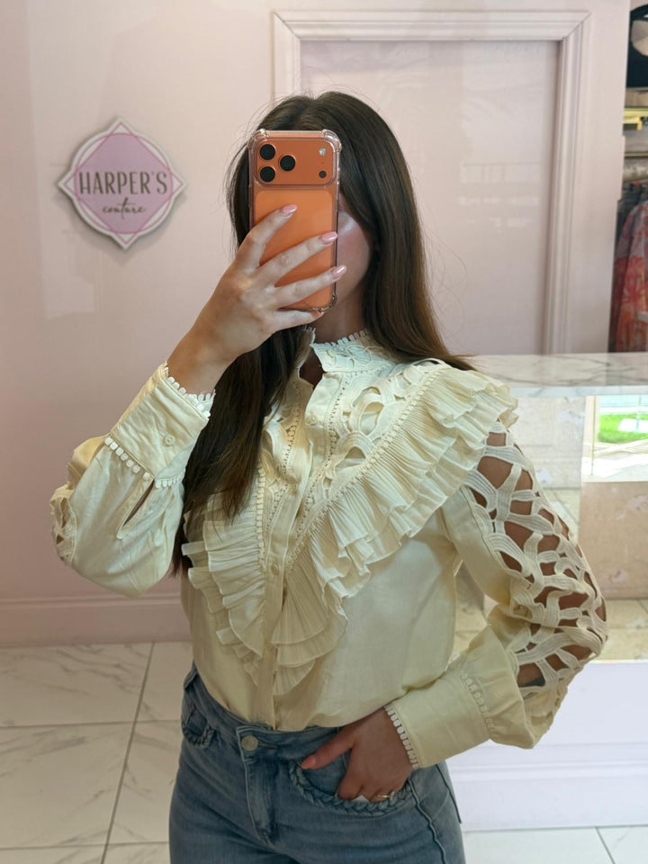 Willow Frill Cut Out Detail Shirt/Blouse