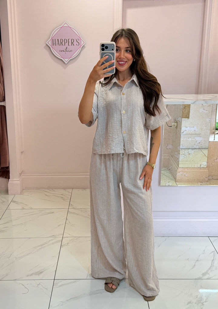 Heidi Striped Top &amp; Trouser Co Ord Set