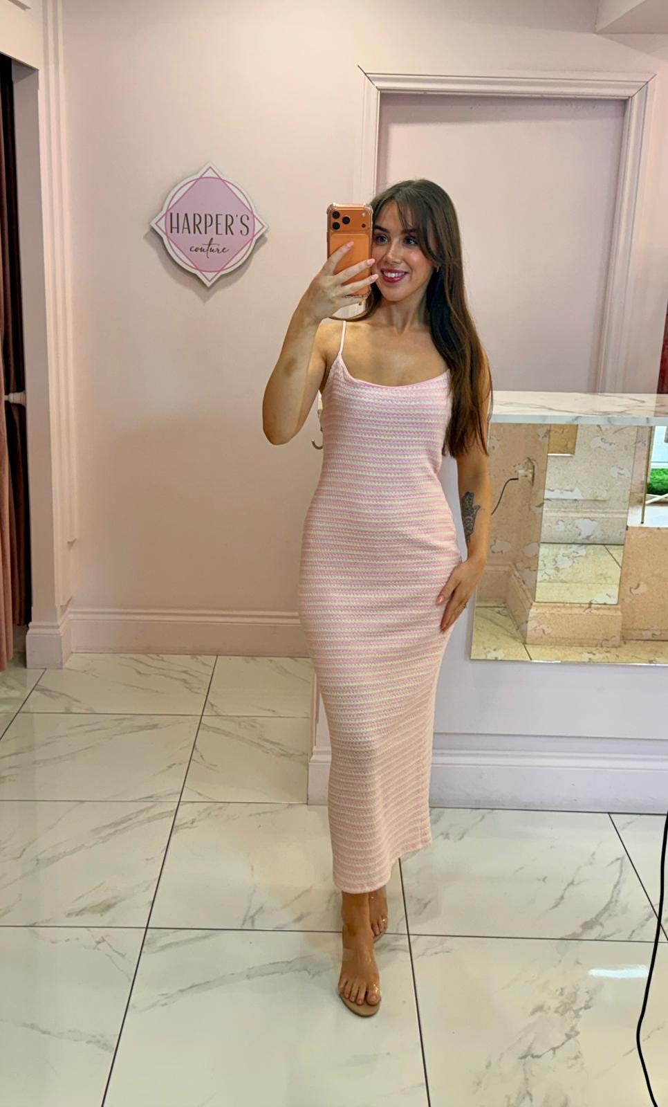 Layla Stripe Cami Midi Dress