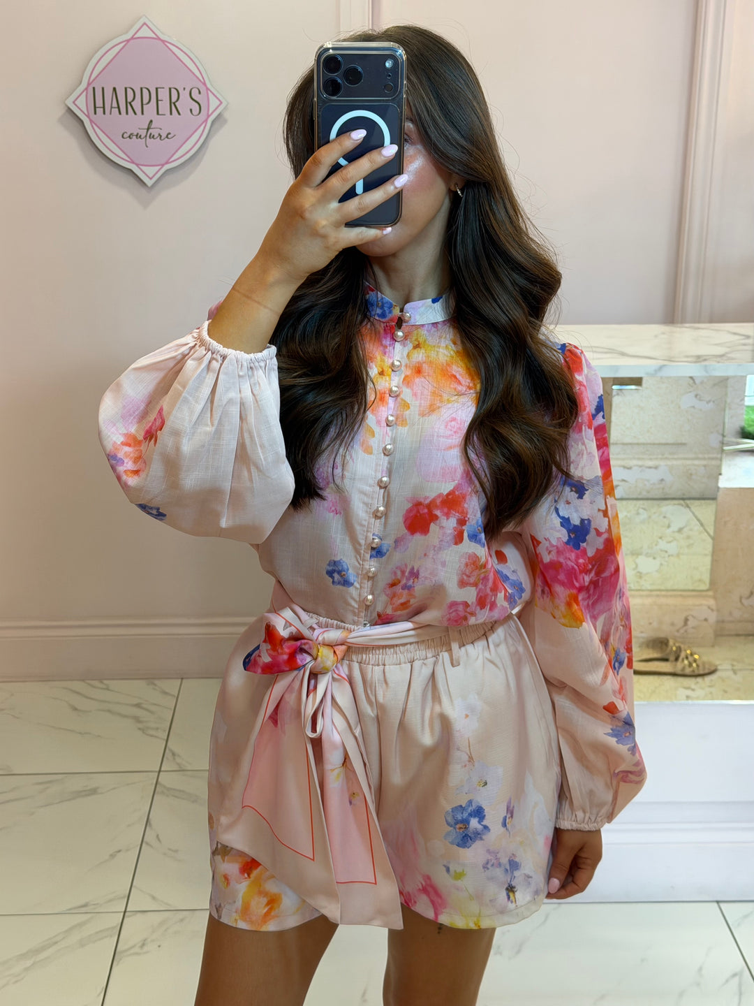 Chrissie Shirt Top &amp; Shorts Co Ord Set