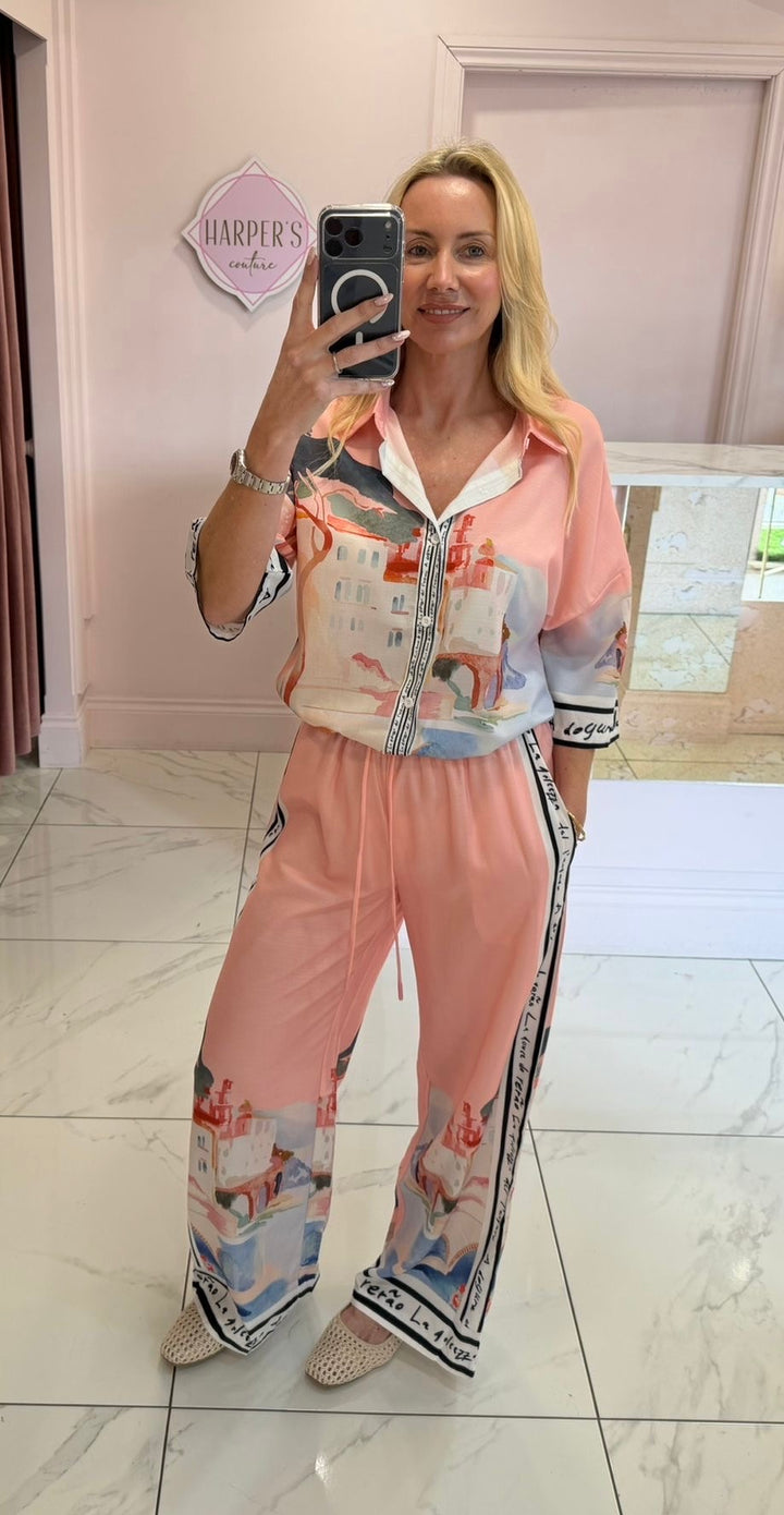 Willa Scenic Top &amp; Trouser Co Ord Set
