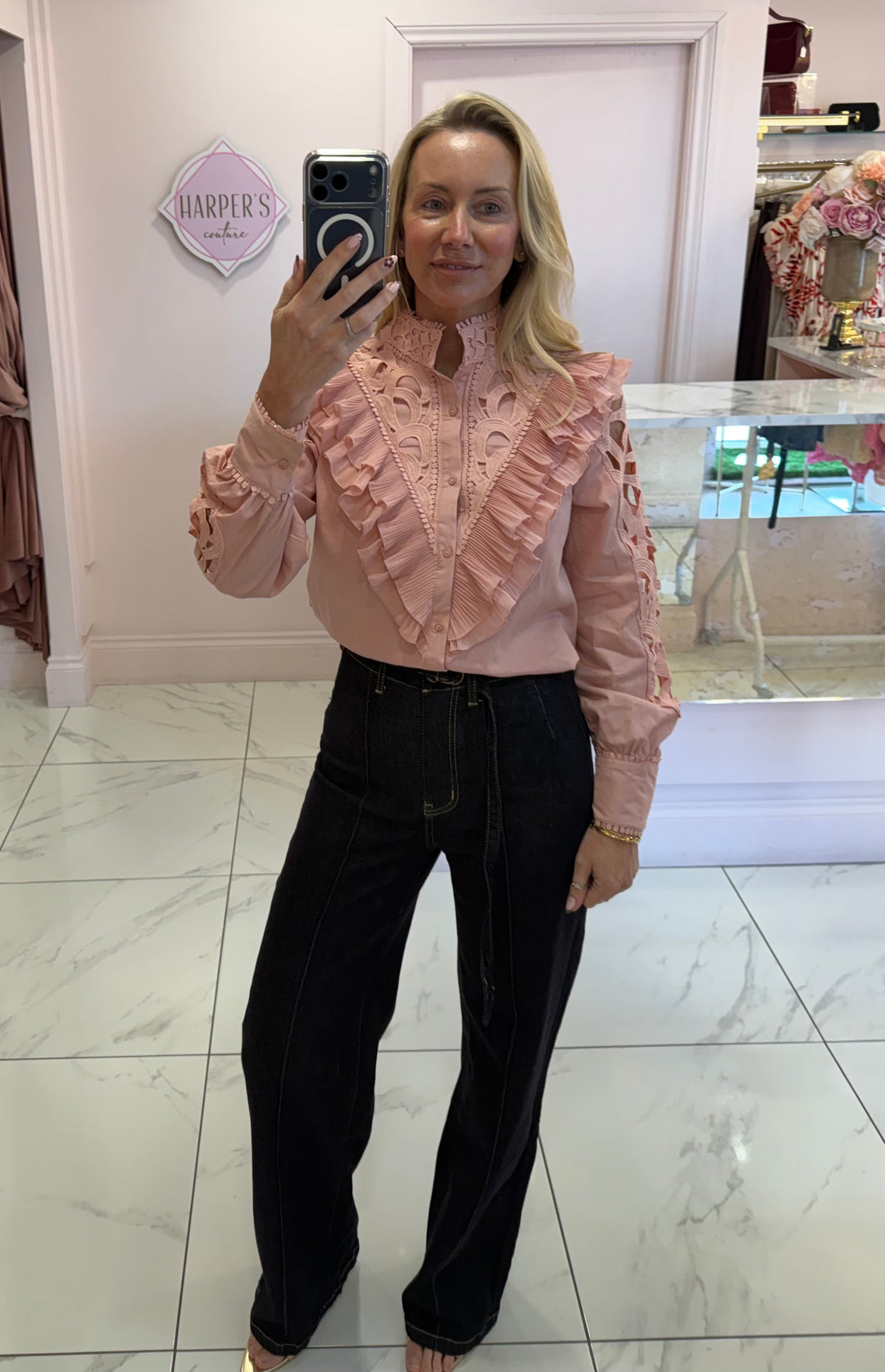 Willow Frill Cut Out Detail Shirt/Blouse