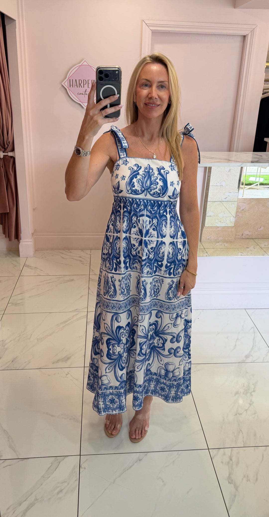 Ayla Blue Summer Maxi Dress