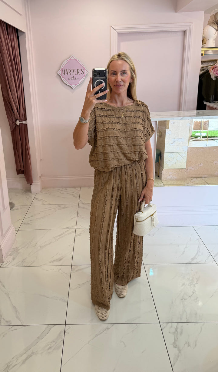 Hattie Ruffle Top &amp; Trouser Co Ord