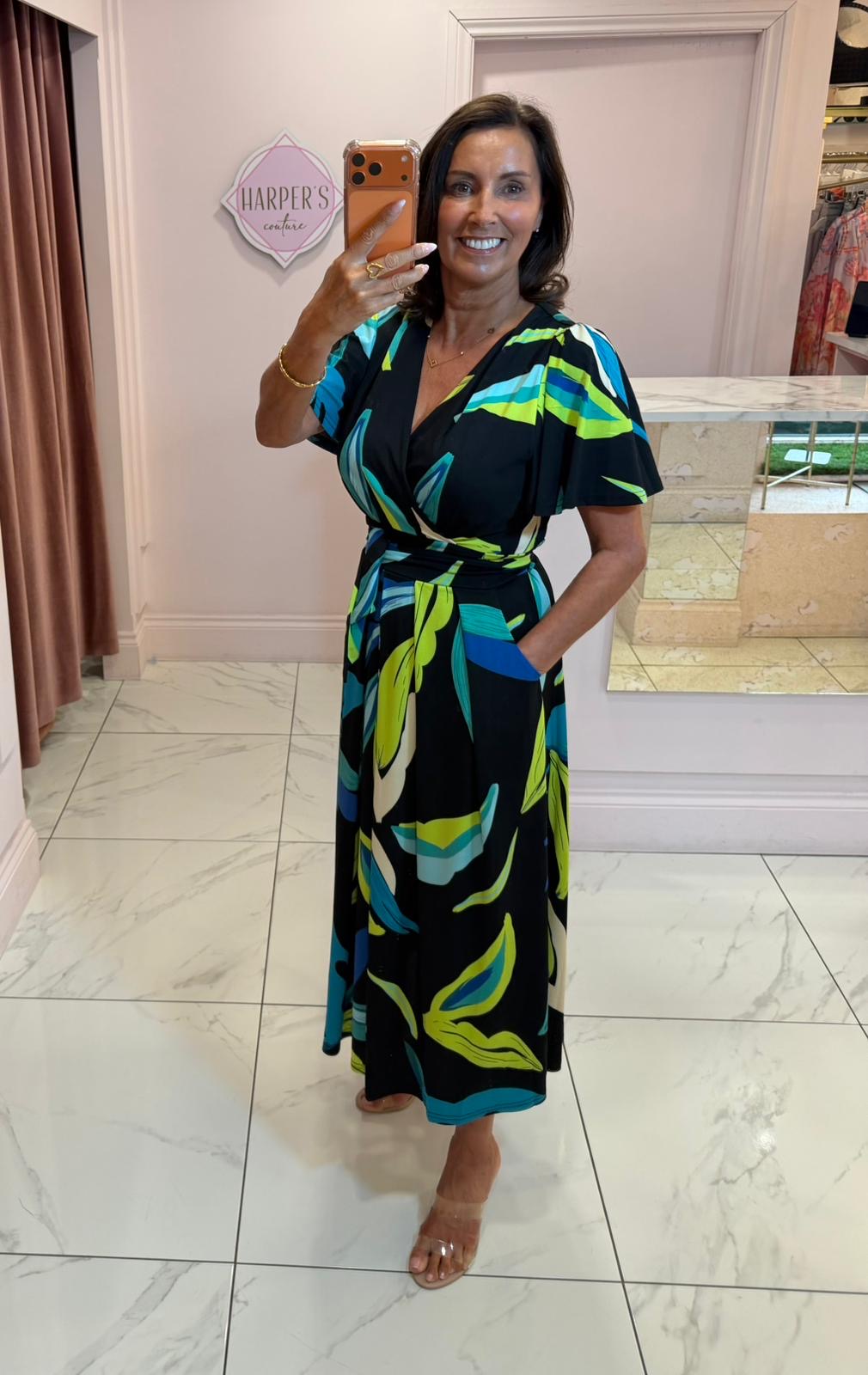 Estelle Bold Abstract Print Dress
