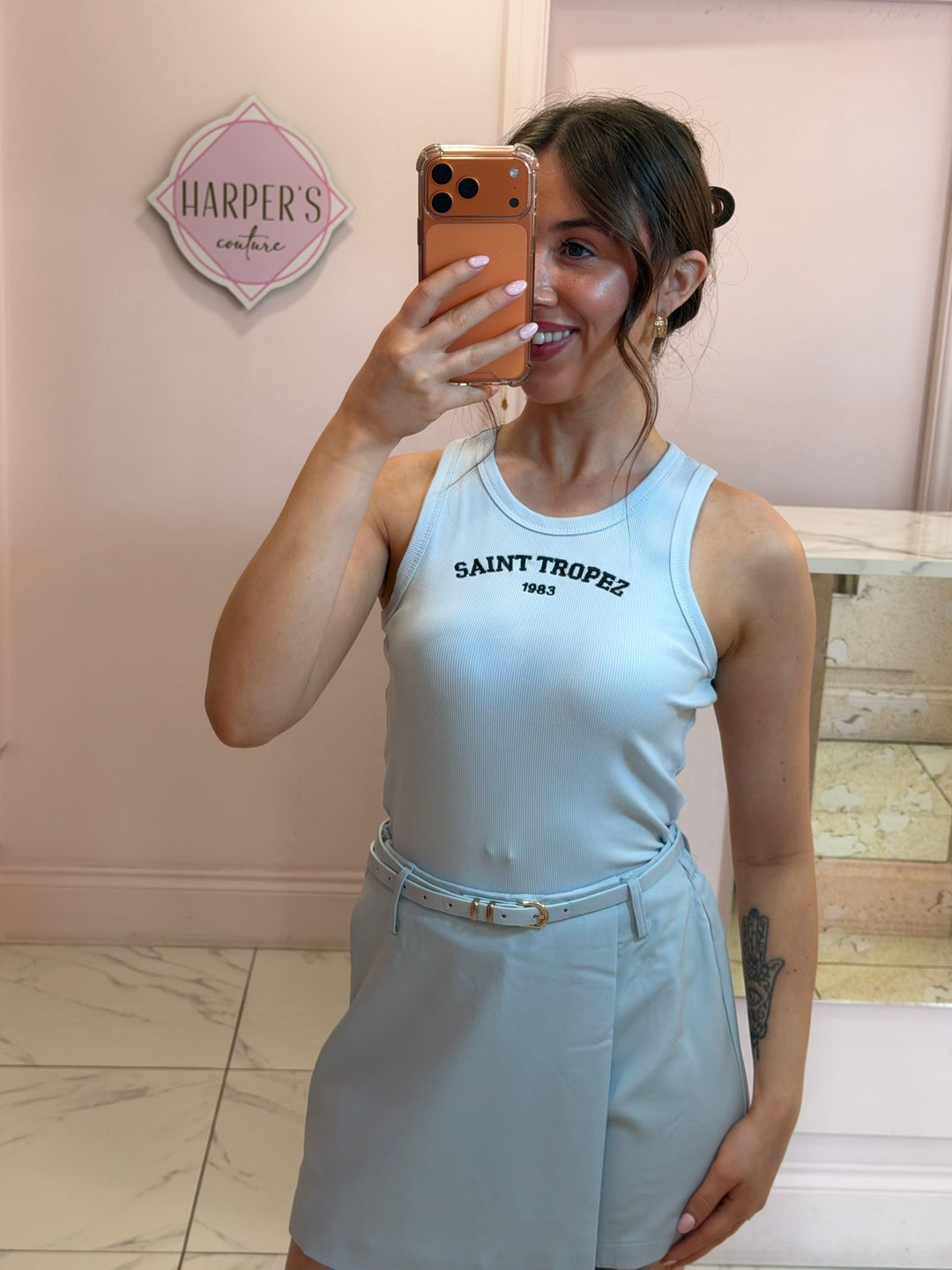 Kyla Tailored Belted Skort