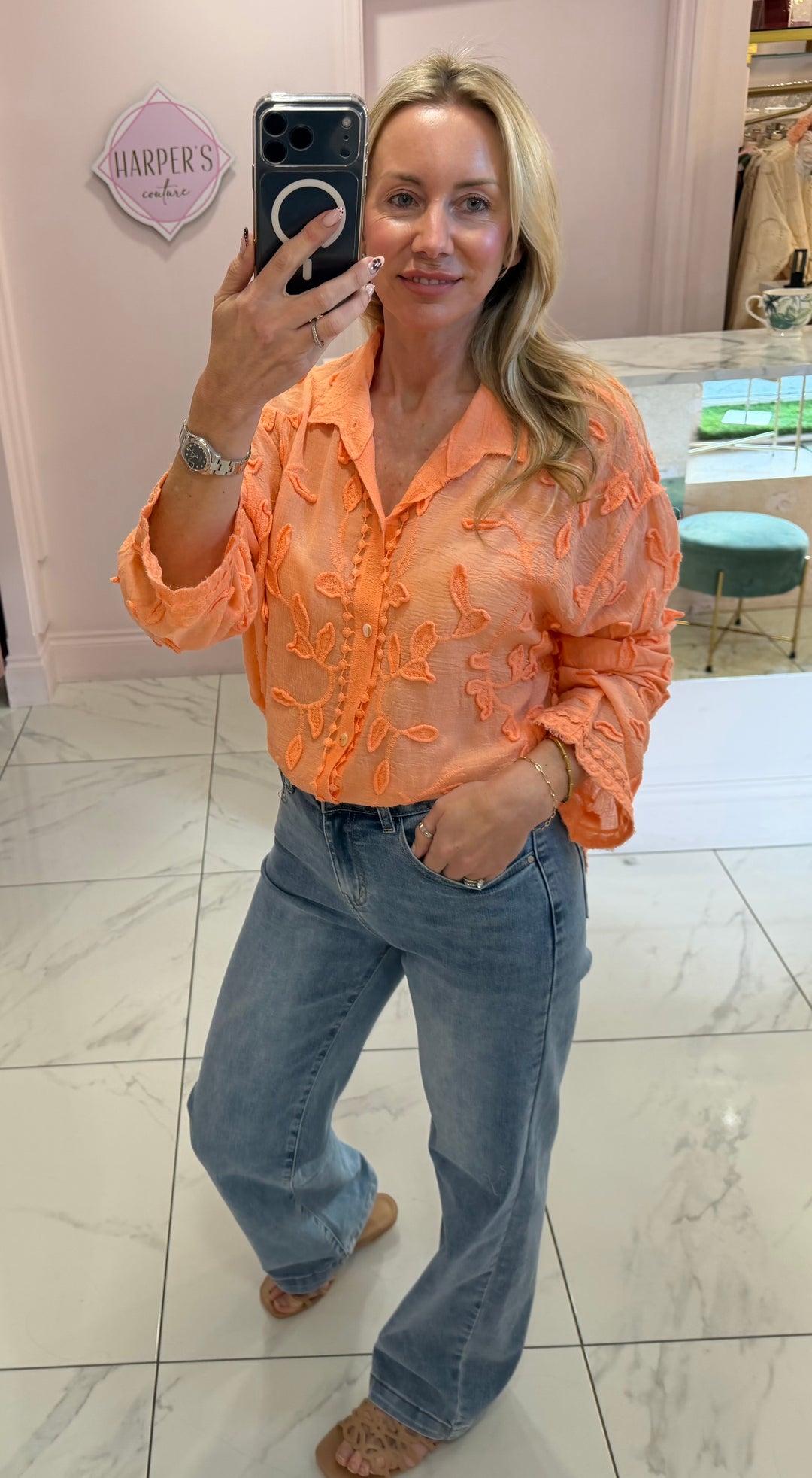 Lulu Embroidery Detail Shirt Blouse