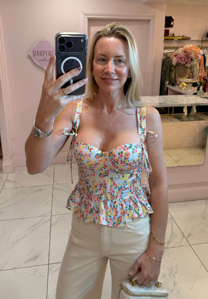 Astra Floral Corset Top