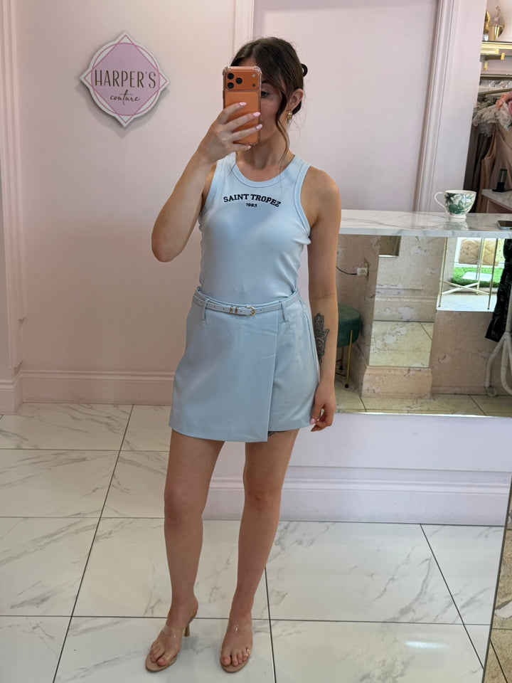 Kyla Tailored Belted Skort