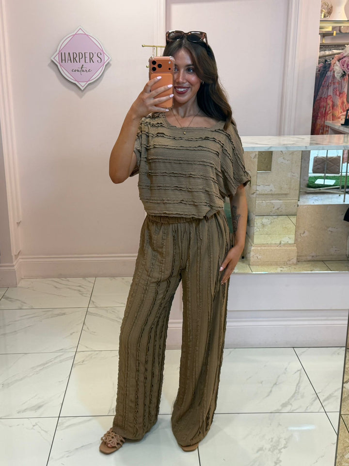 Hattie Ruffle Top &amp; Trouser Co Ord
