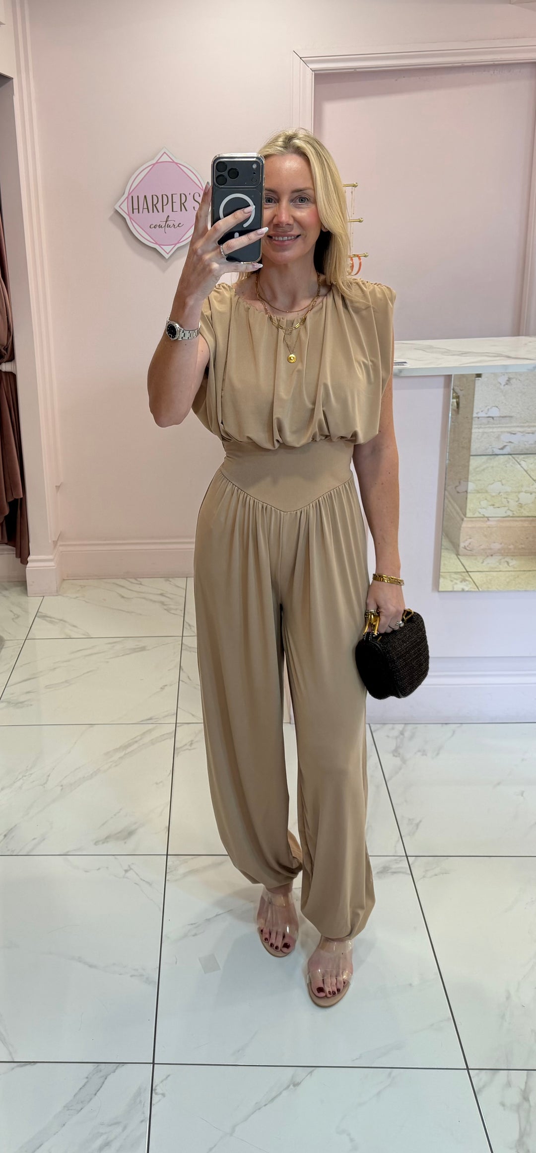 Maeve Harem Slinky Fabric Jumpsuit
