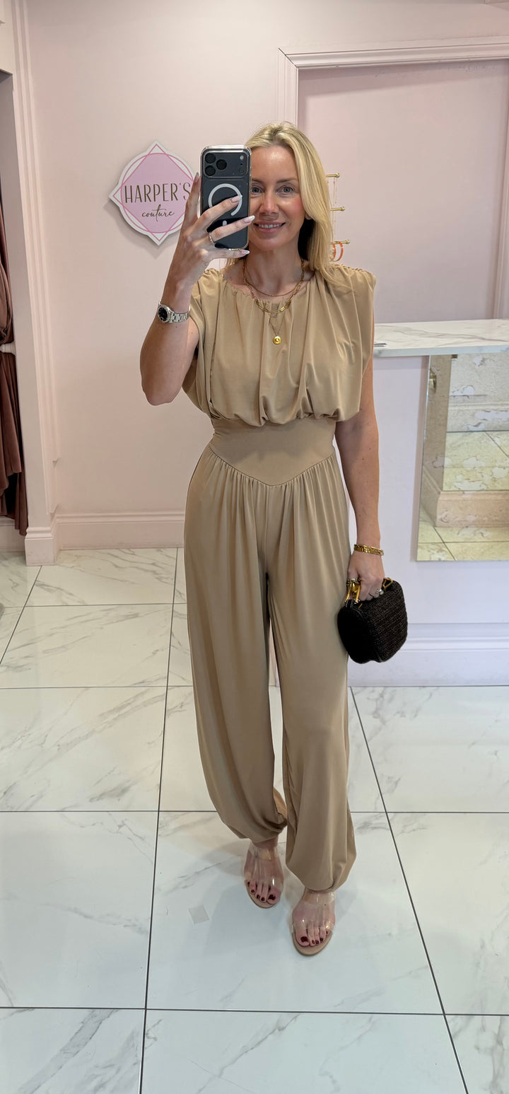 Maeve Harem Slinky Fabric Jumpsuit