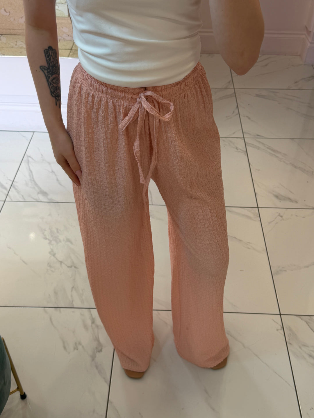 Bec Lightweight Textured Trousers