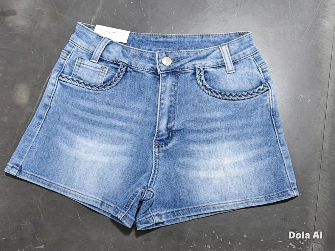 Billy Plait Detail Denim Shorts