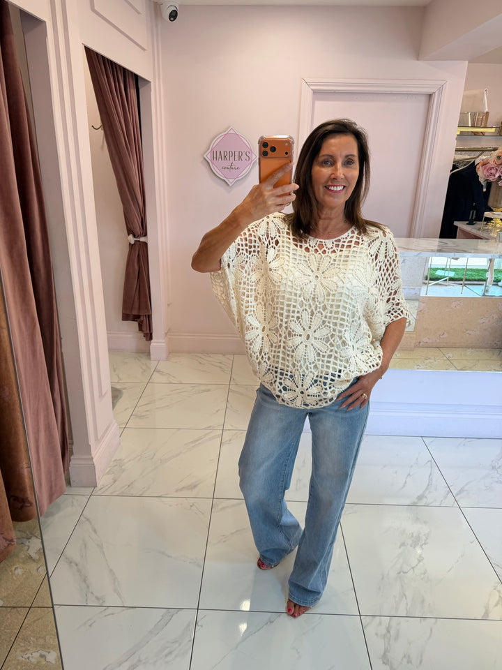 Casey Crochet Top With Vest