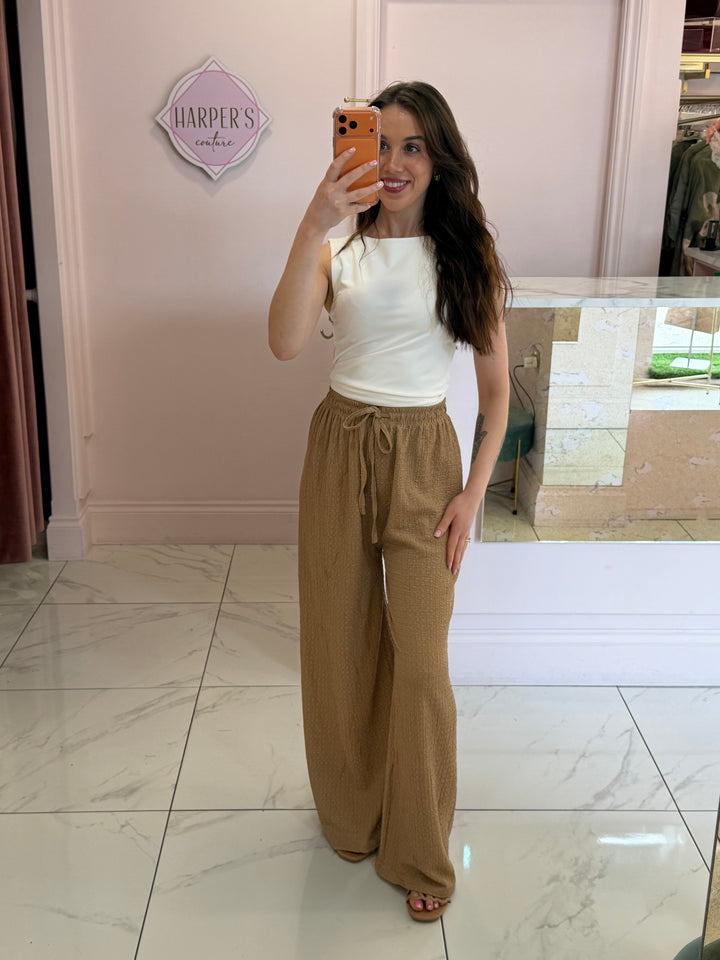 Bec Lightweight Textured Trousers