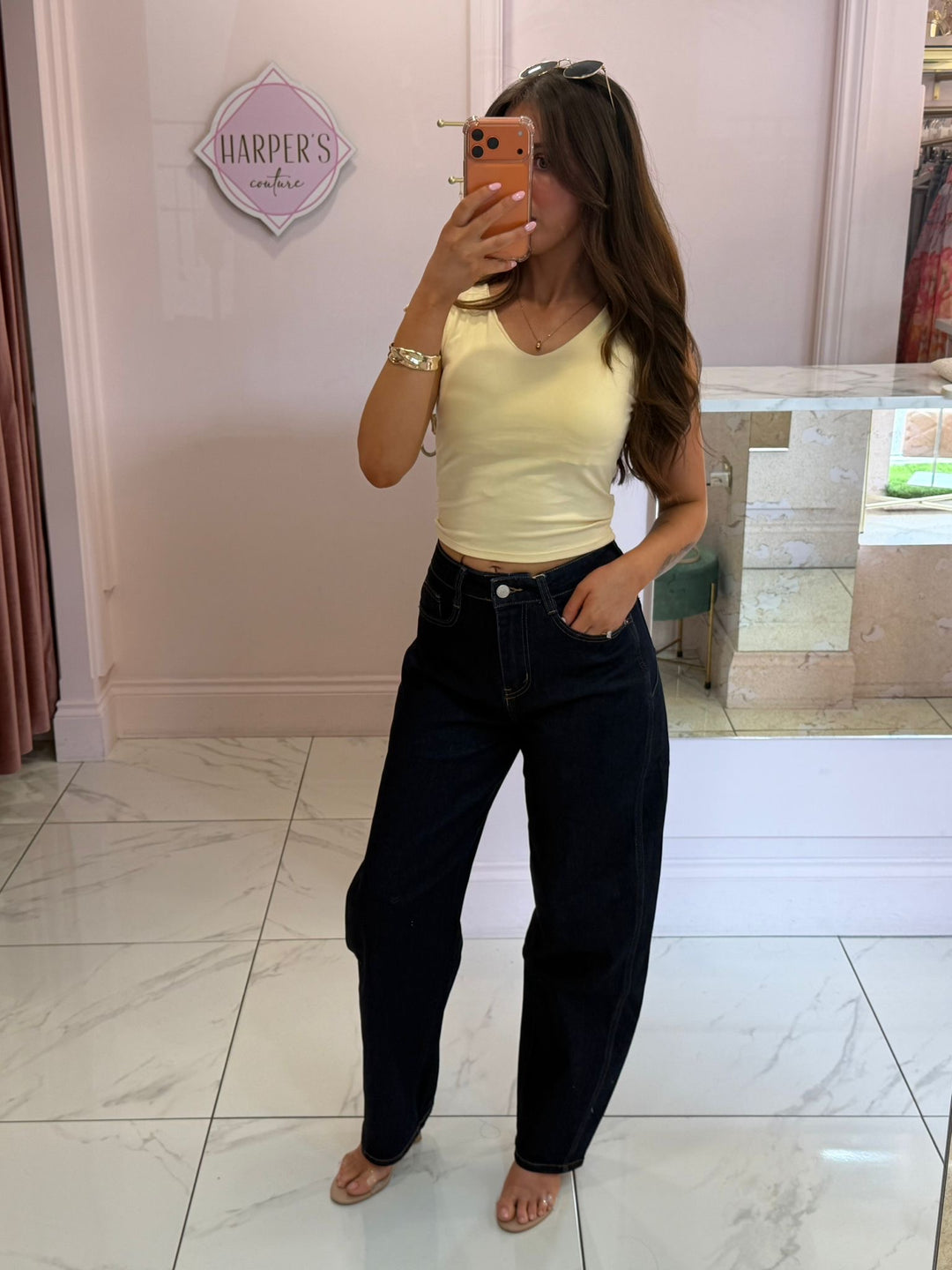 Indigo Barrel Stretch jeans