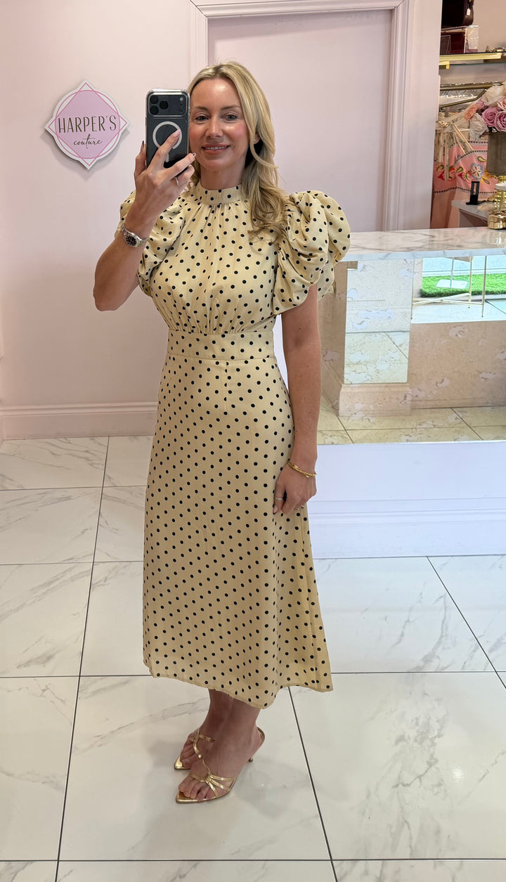 Daphne Polka Dot Midi Dress