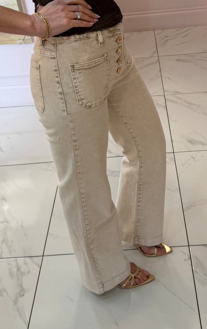 Edith Front Pocket kick Flare Jeans
