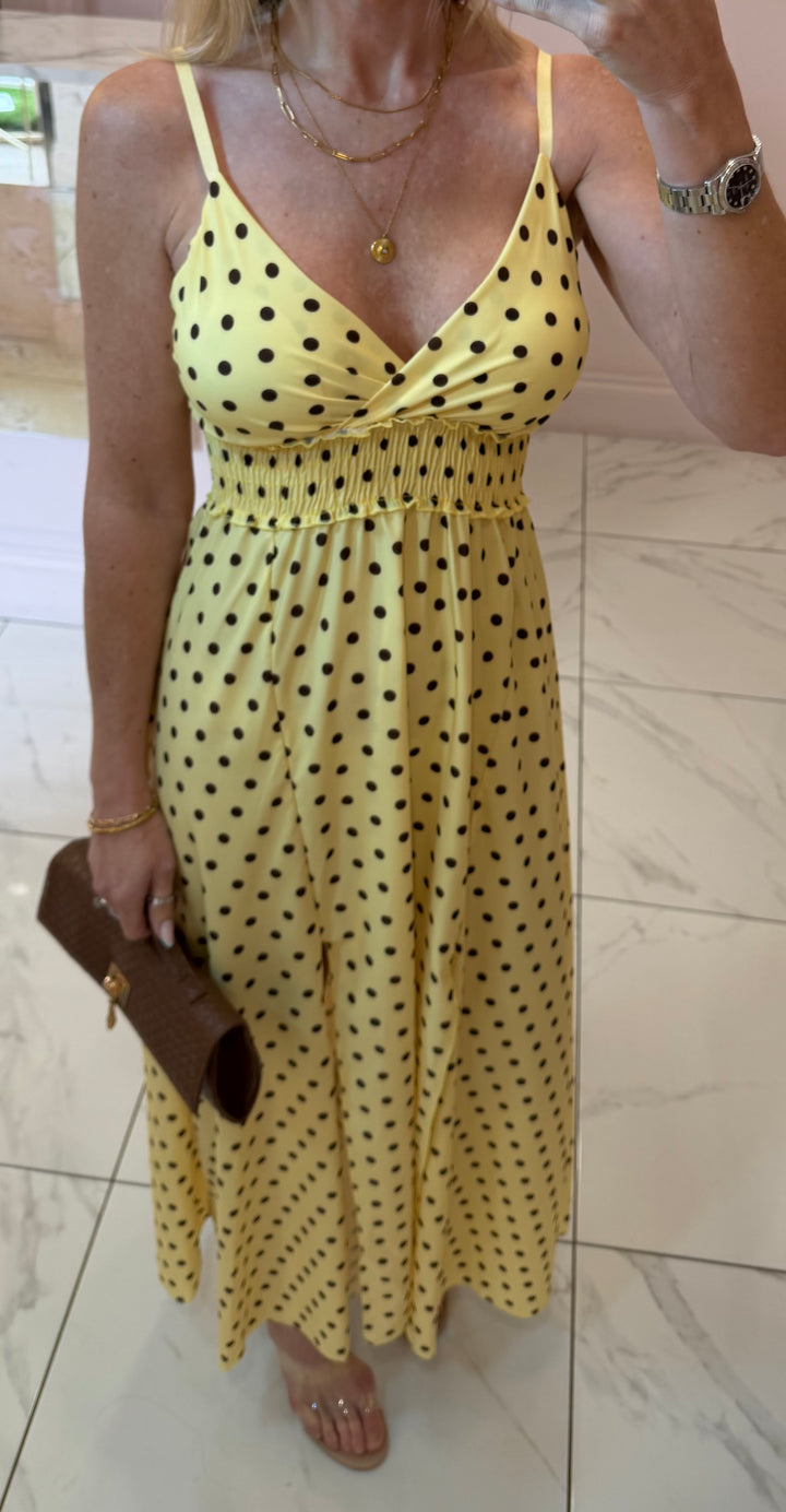 Hattie Polka Dot Maxi Dress