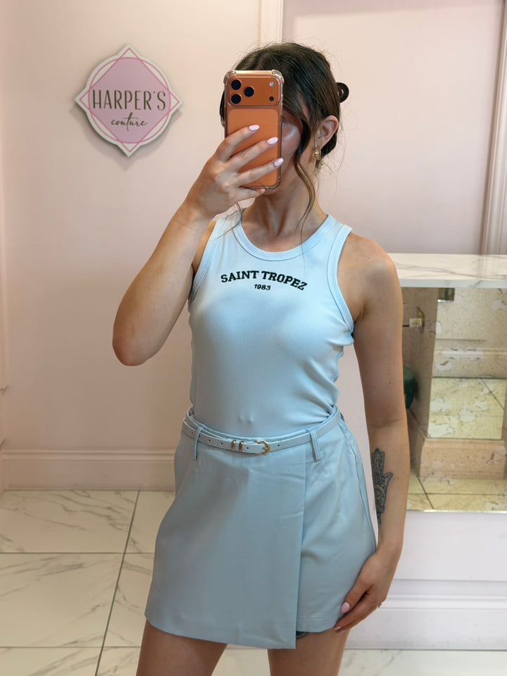 Kyla Tailored Belted Skort