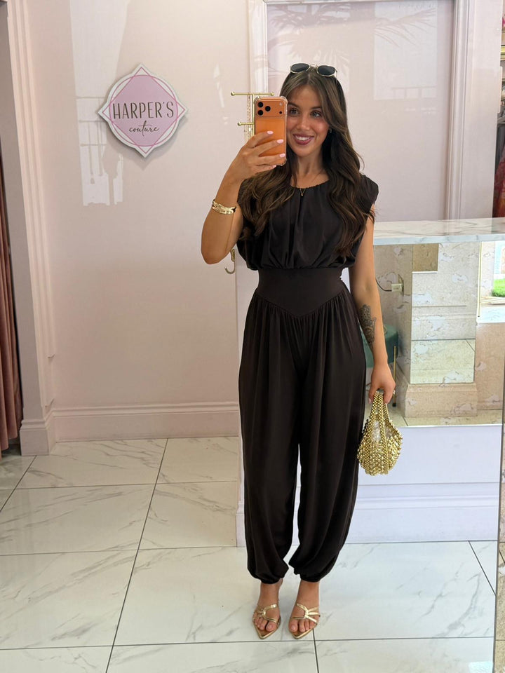 Maeve Harem Slinky Fabric Jumpsuit