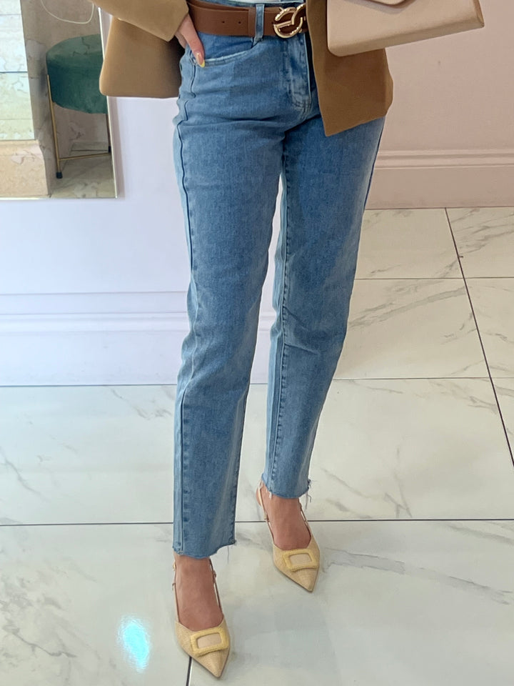 Poppy Mom Fit Stretch Jeans