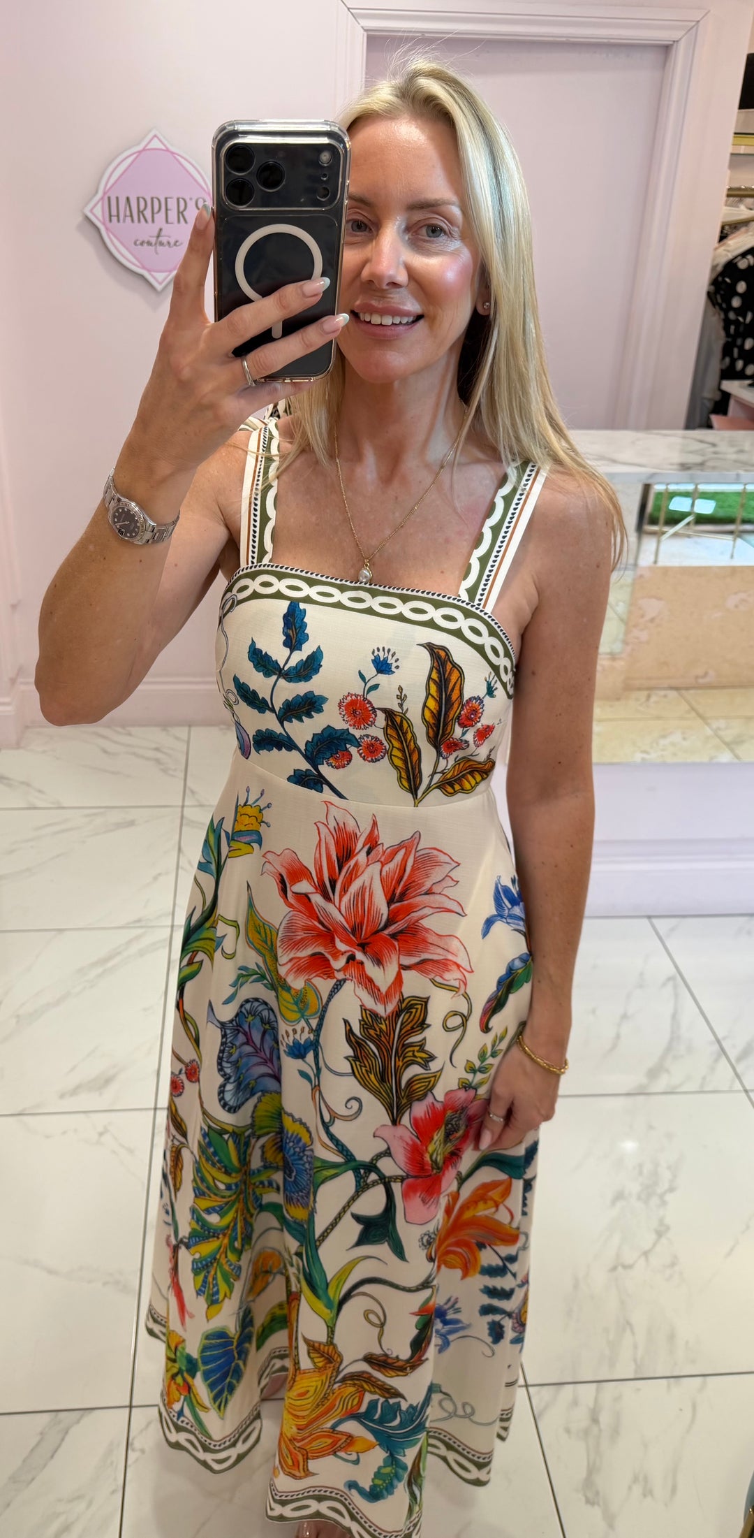 Betsy Botanical Flower Summer Maxi Dress