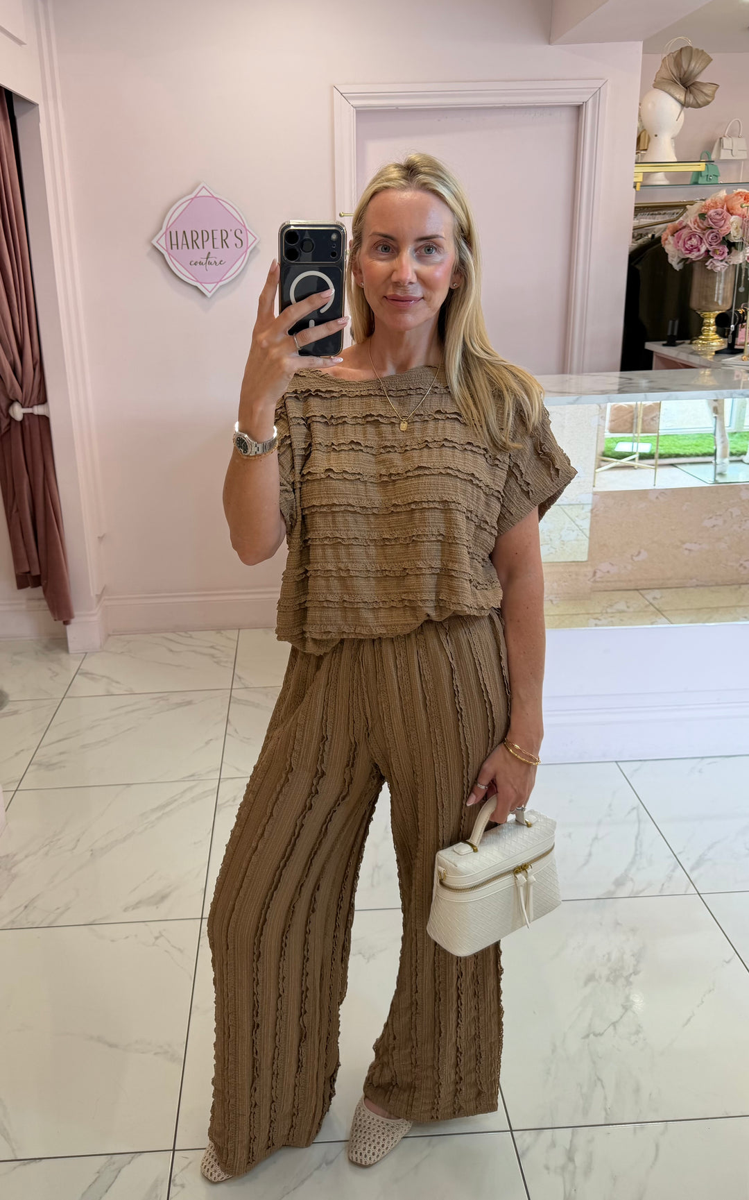 Hattie Ruffle Top &amp; Trouser Co Ord