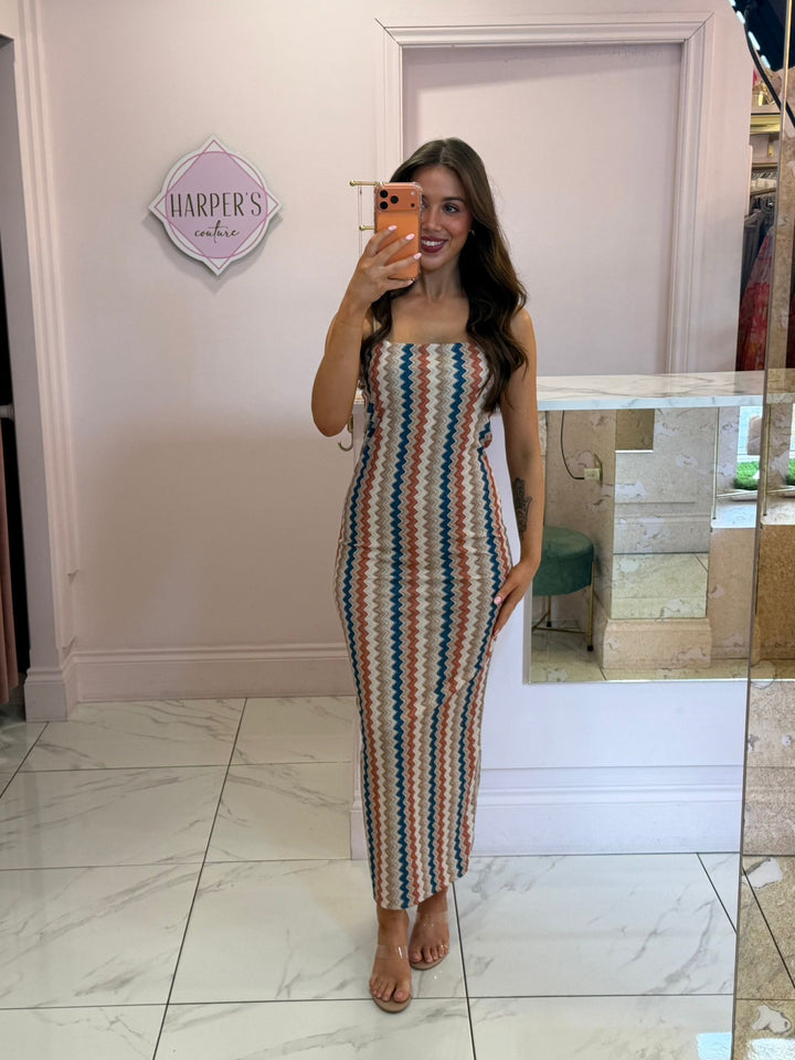 Sophie Zig Zag Cami Midi Dress