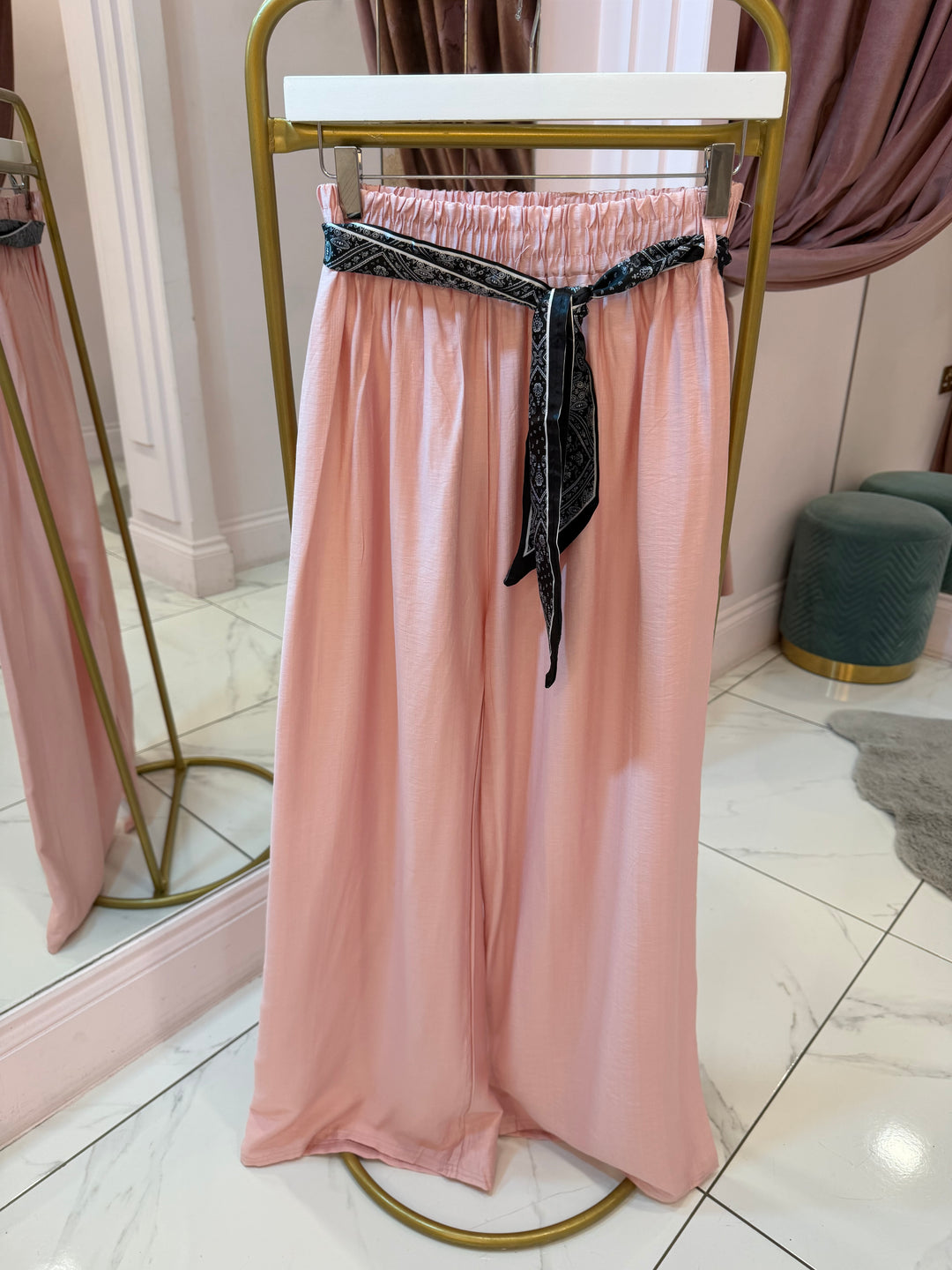 Tess Wide Leg Linen Feel Trousers