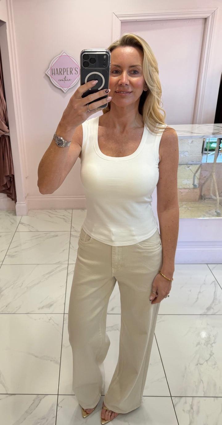 Nova Round Neck Super Soft Cup Vest Top