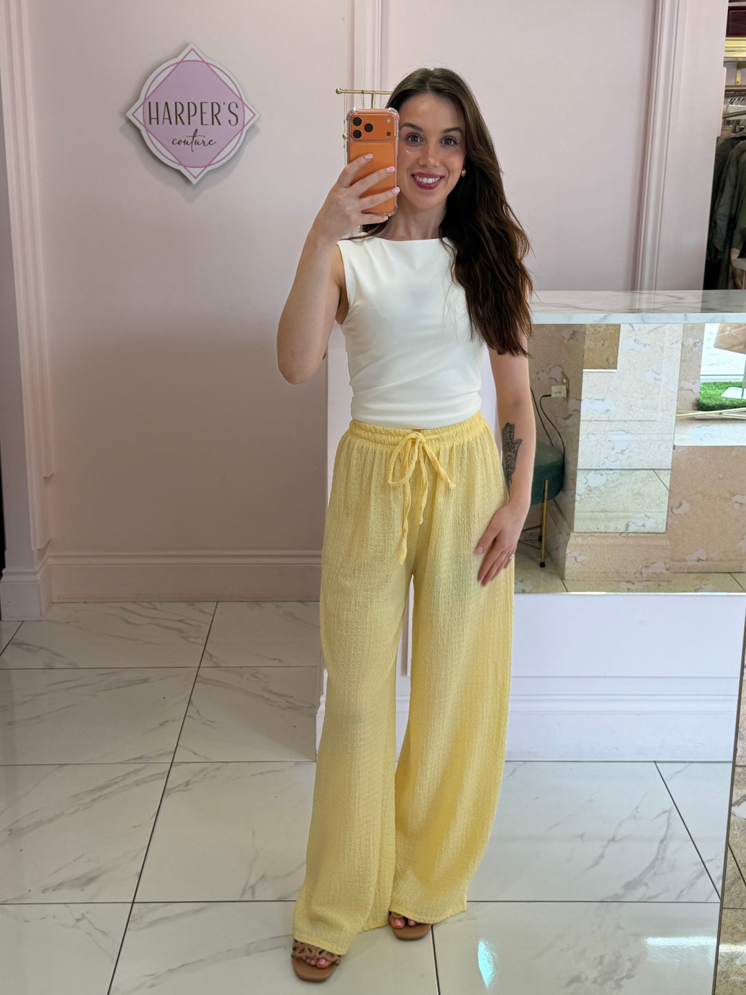 Bec Lightweight Textured Trousers